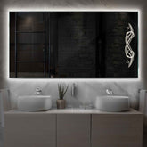 Espejo LED Rectangular | Control por interruptor de pared | Luz blanca neutra - Reyze Seria Good Vibes Model 6